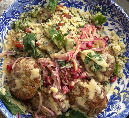 Falafel with Tabbouleh & Pickled Onions