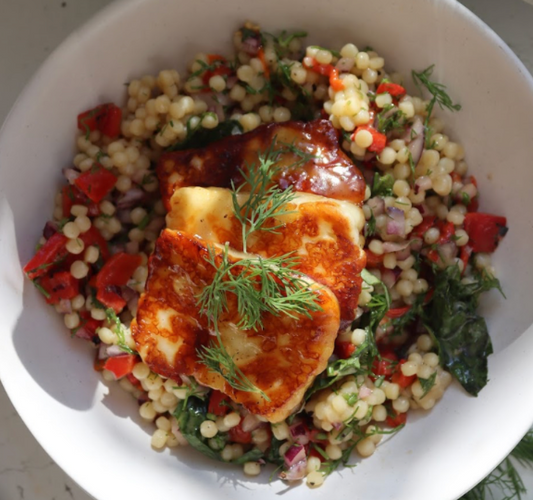 Halloumi & Pearl Couscous Salad