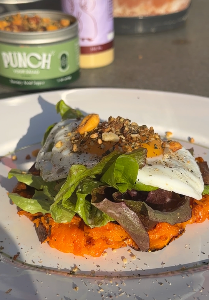 Super-Seed, Sweet Potato & Egg Fritter