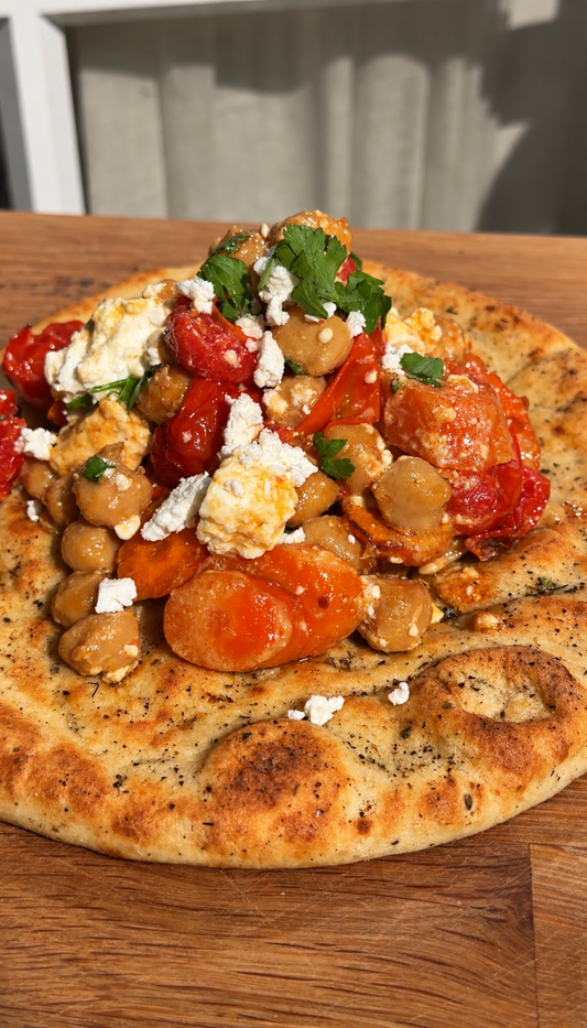 Feta, Chickpea & Carrot Traybake