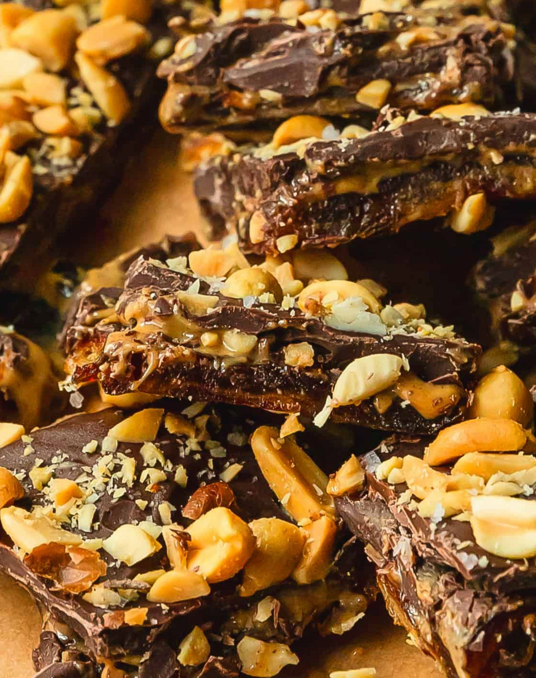 Miso peanut date bark