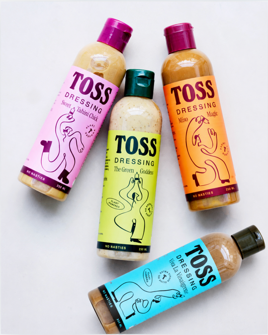 MISO MAGIC • SWEET TAHINI CHICK • GREEN GODDESS • VIVA LA VINAIGRETTE